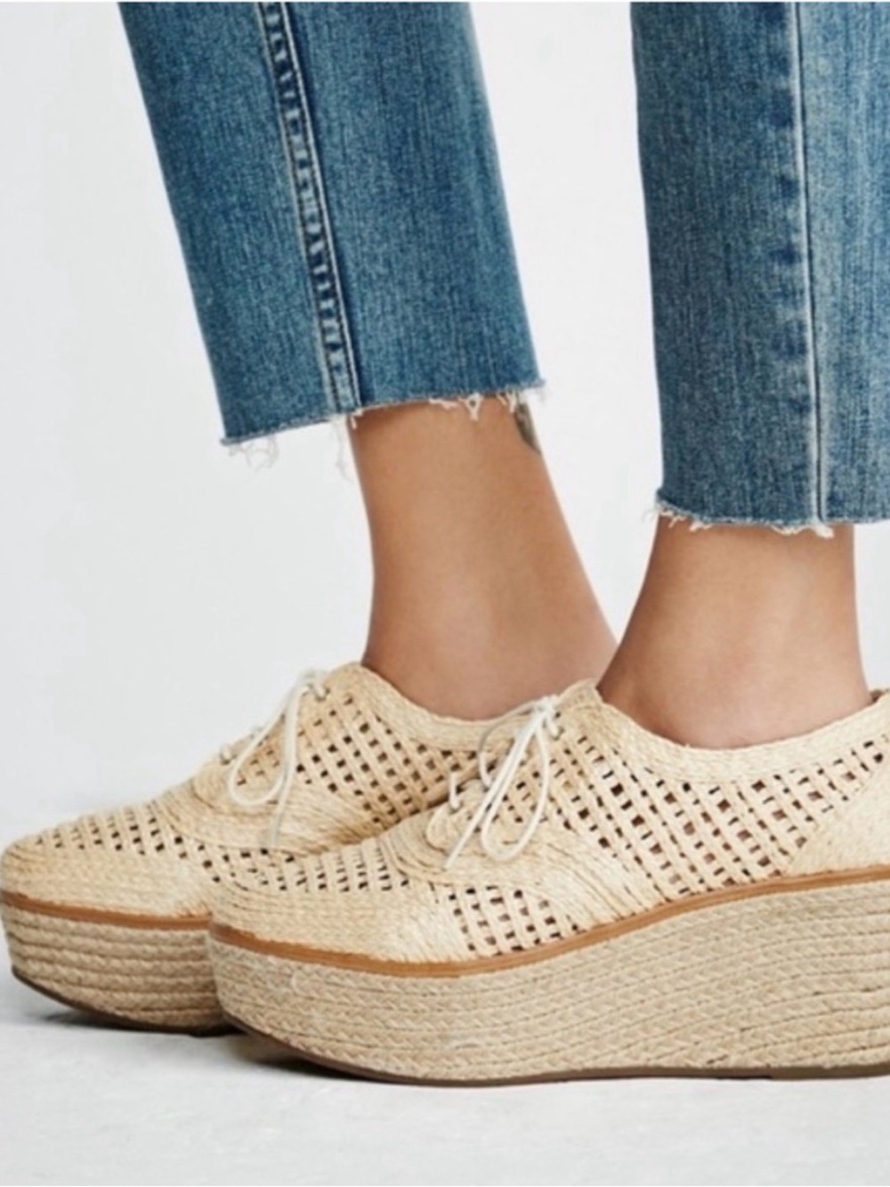 Schutz Woven Jules Platform Oxfords